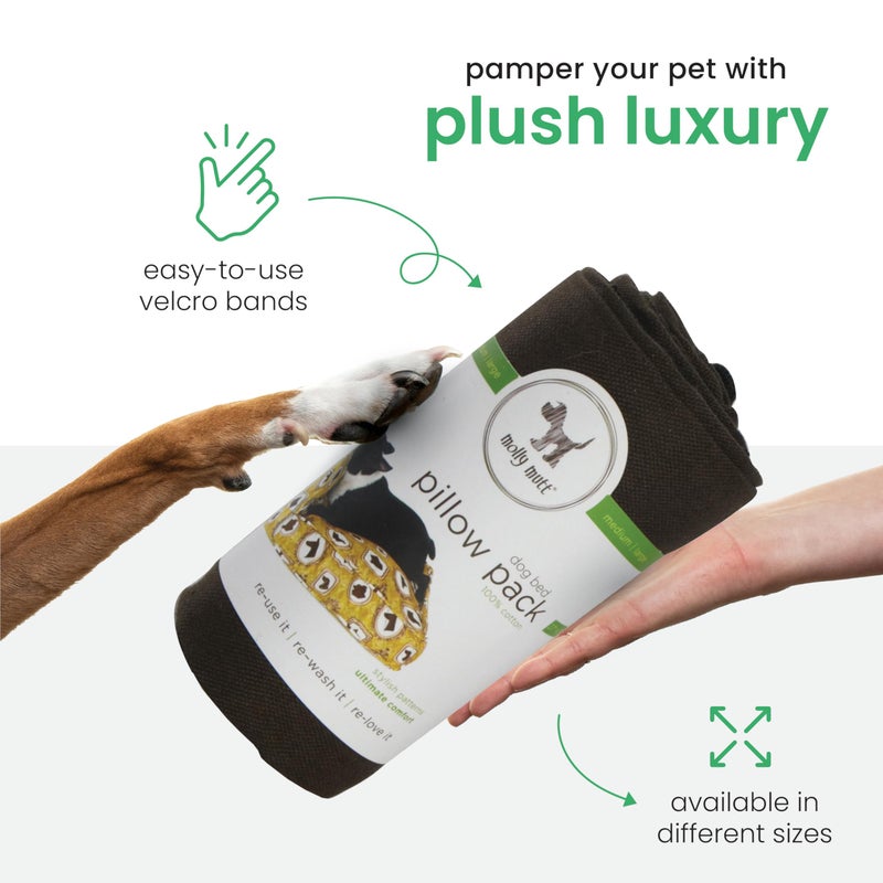 molly mutt Landslide Dog Bed Duvet Pillow Pack, Small - 100% Cotton, Durable, Washable - Image 5